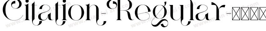 Citation-Regular字体转换