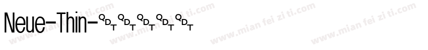 Neue-Thin字体转换