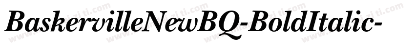 BaskervilleNewBQ-BoldItalic字体转换