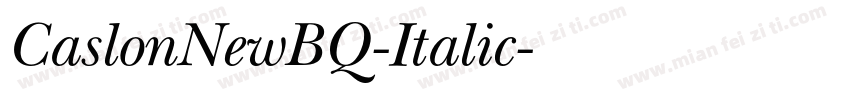 CaslonNewBQ-Italic字体转换
