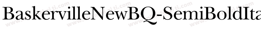 BaskervilleNewBQ-SemiBoldItalic字体转换