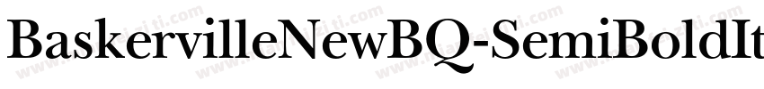 BaskervilleNewBQ-SemiBoldItalic字体转换