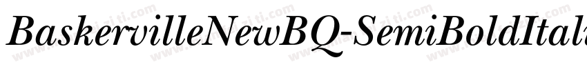 BaskervilleNewBQ-SemiBoldItalic字体转换