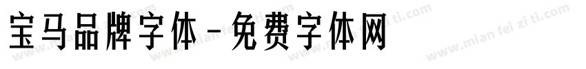 宝马品牌字体字体转换