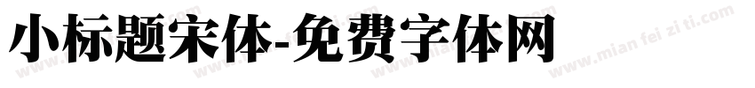 小标题宋体字体转换