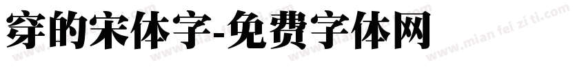穿的宋体字字体转换