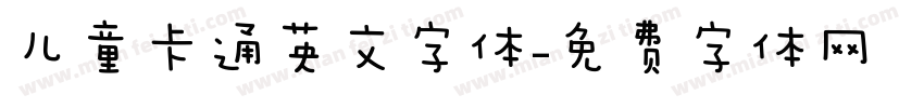 儿童卡通英文字体字体转换