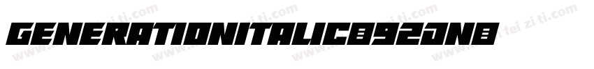 GenerationItalic-92Dn字体转换