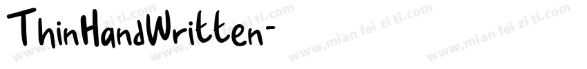 ThinHandWritten字体转换