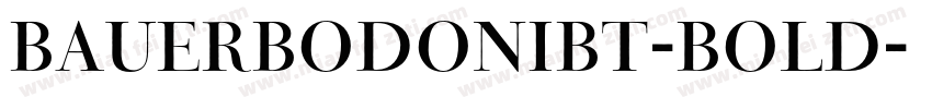 BauerBodoniBT-Bold字体转换