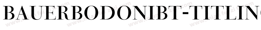 BauerBodoniBT-TitlingNo2字体转换
