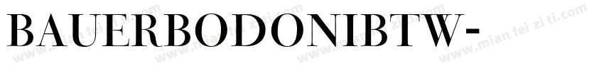 BauerBodoniBTW字体转换