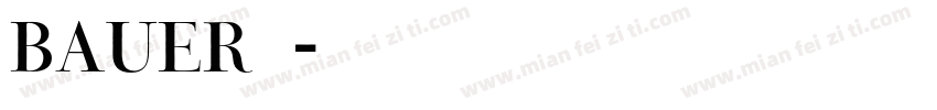 bauer字库字体转换