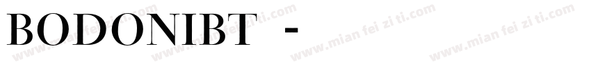 bodonibt字库字体转换