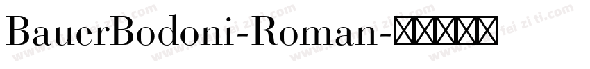 BauerBodoni-Roman字体转换