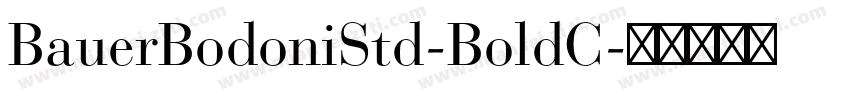 BauerBodoniStd-BoldC字体转换