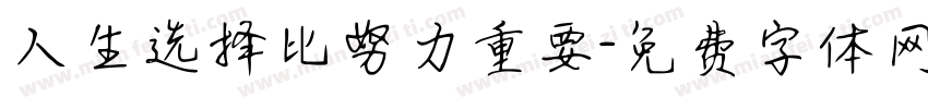 人生选择比努力重要字体转换