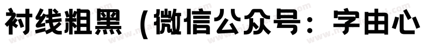 衬线粗黑（微信公众号：字由心雨）字体转换
