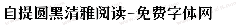 自提圆黑清雅阅读字体转换