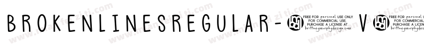 BrokenLinesRegular-9V7Z字体转换