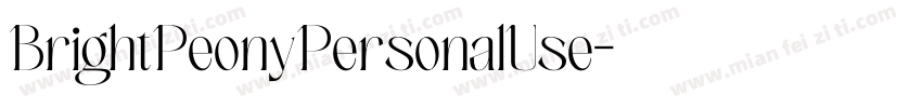 BrightPeonyPersonalUse字体转换