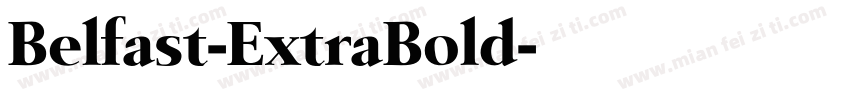 Belfast-ExtraBold字体转换