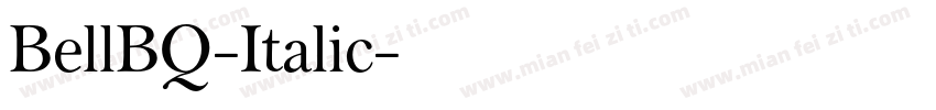 BellBQ-Italic字体转换
