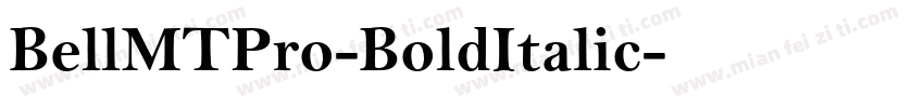 BellMTPro-BoldItalic字体转换