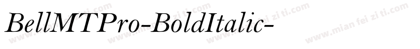 BellMTPro-BoldItalic字体转换
