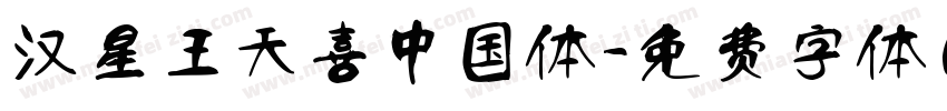 汉星王天喜中国体字体转换