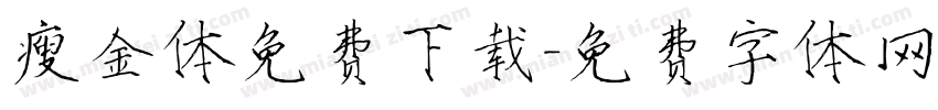 瘦金体免费下载字体转换