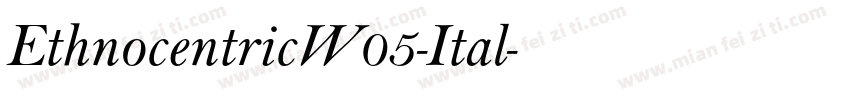 EthnocentricW05-Ital字体转换