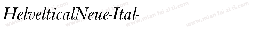 HelvelticalNeue-Ital字体转换