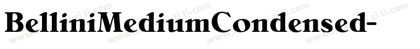 BelliniMediumCondensed字体转换