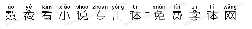 熬夜看小说专用体字体转换