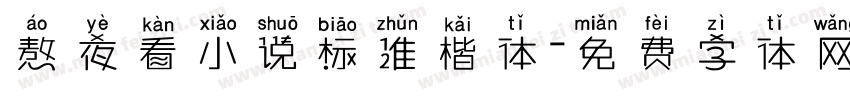 熬夜看小说标准楷体字体转换