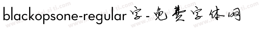 blackopsone-regular字字体转换