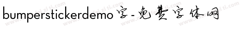 bumperstickerdemo字字体转换