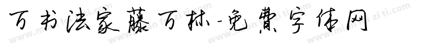 万书法家藤万林字体转换