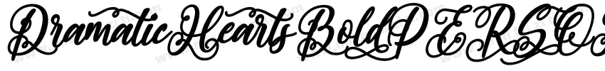 DramaticHeartsBoldPERSONAL字体转换