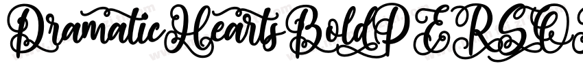DramaticHeartsBoldPERSONAL字体转换
