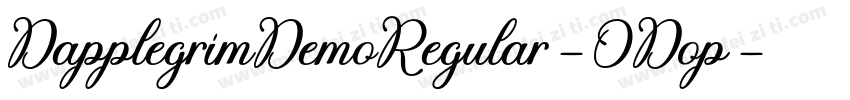 DapplegrimDemoRegular-ODop字体转换