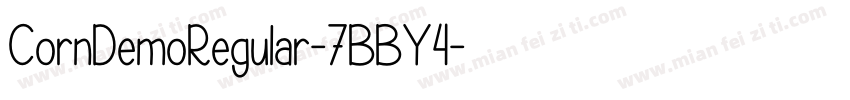 CornDemoRegular-7BBY4字体转换
