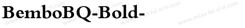 BemboBQ-Bold字体转换