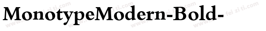 MonotypeModern-Bold字体转换