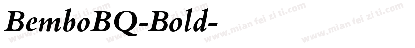 BemboBQ-Bold字体转换