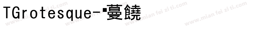TGrotesque字体转换