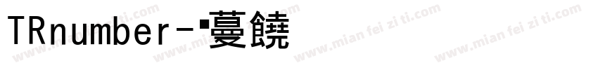 TRnumber字体转换