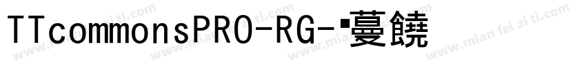 TTcommonsPRO-RG字体转换