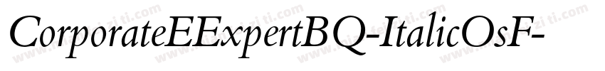 CorporateEExpertBQ-ItalicOsF字体转换